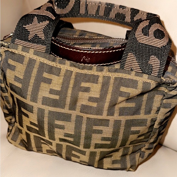 Fendi Zucca Mini Nylon hand bag. - Picture 3 of 4